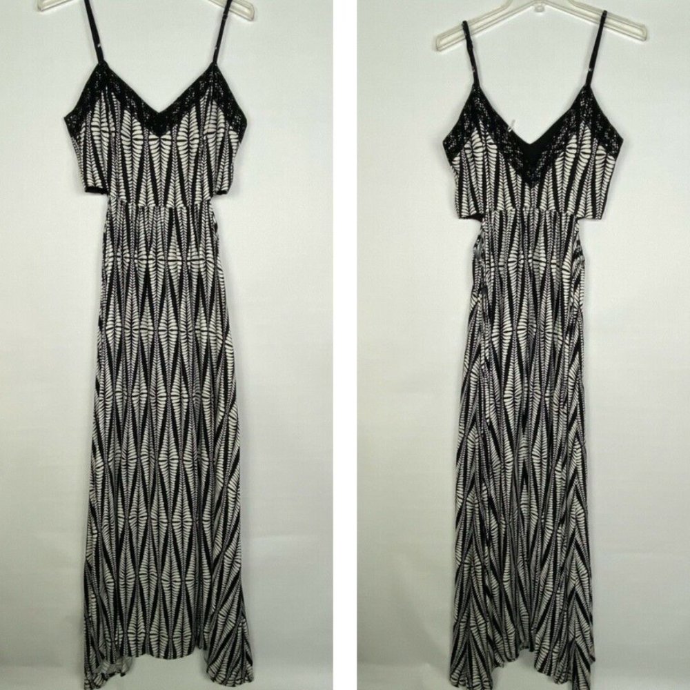 Anthropologie Adelyn Rae Black and White Cut Out Summer Dress